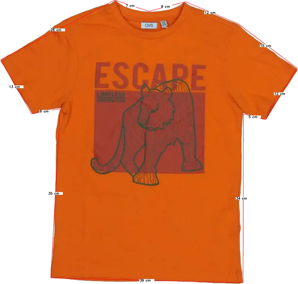 Sárga (narancs) OVS Póló EU 140 / UK 10 év / US 10 év/L