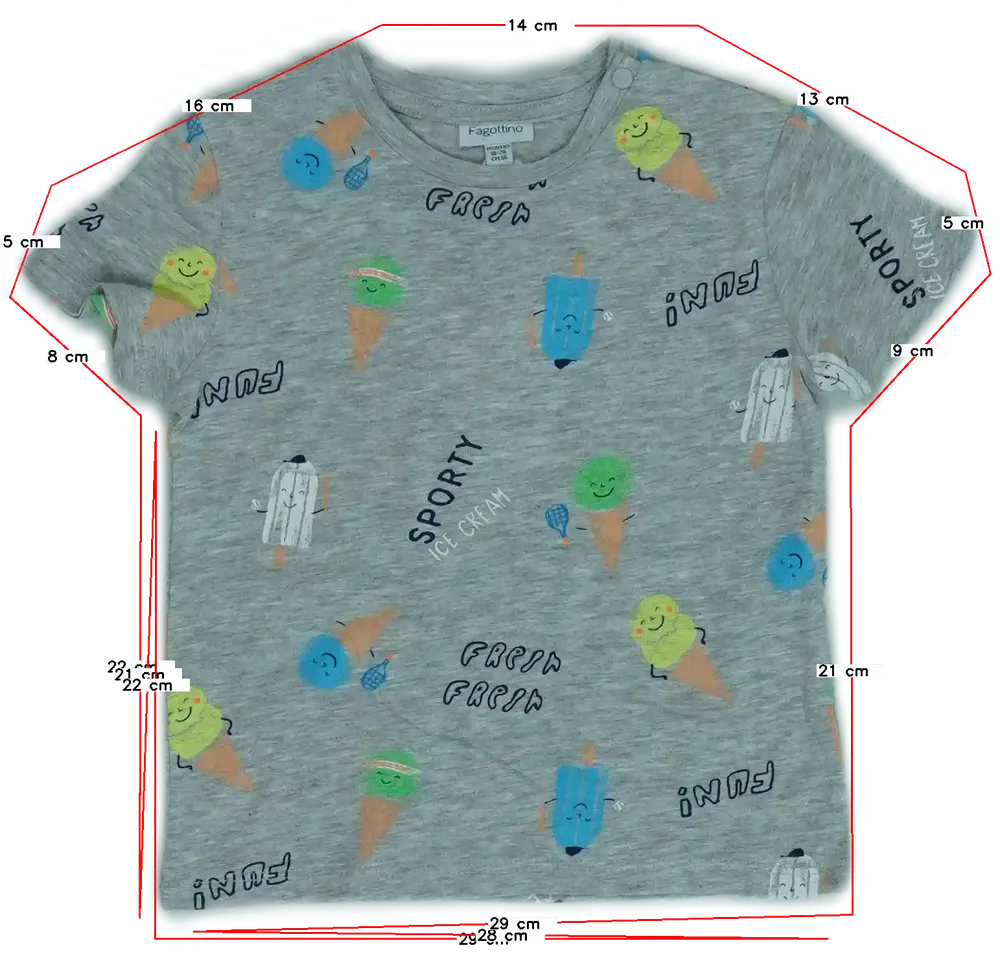 Szürke OVS - Fagottino Póló EU 92 / UK 2 év / US 2T