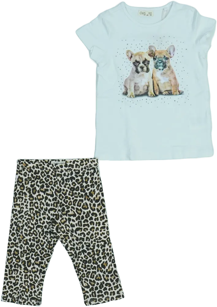 White OVS 2-piece set - Top &amp; Bottom EU 104 / UK 4 years / US 4T/XS