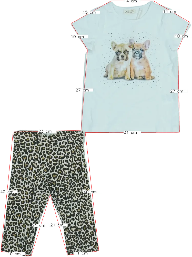 White OVS 2-piece set - Top &amp; Bottom EU 110 / UK 5 years / US 5 years/XS