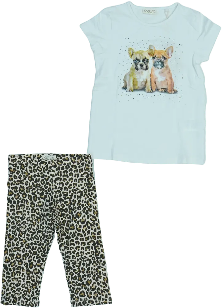 White OVS 2-piece set - Top &amp; Bottom EU 116 / UK 6 years / US 6 years/S