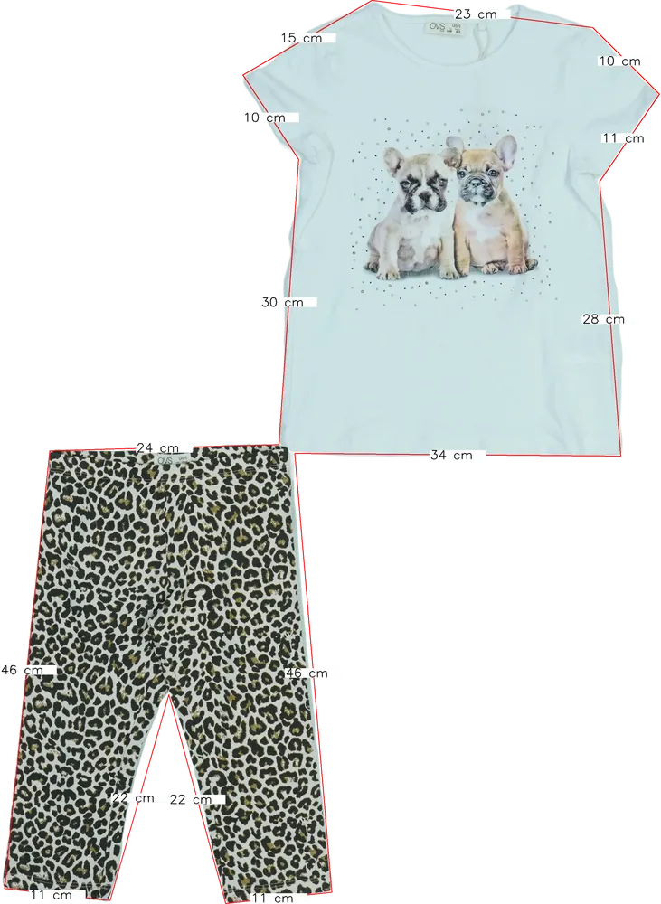 White OVS 2-piece set - Top &amp; Bottom EU 122 / UK 7 years / US 7 years/M