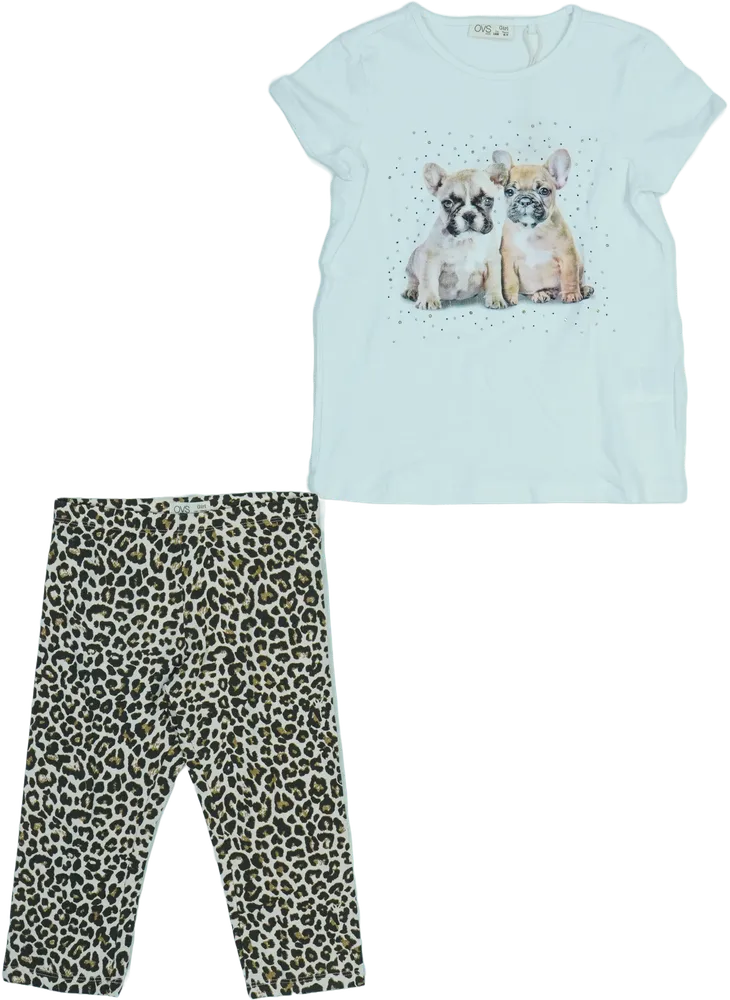 White OVS 2-piece set - Top &amp; Bottom EU 122 / UK 7 years / US 7 years/M