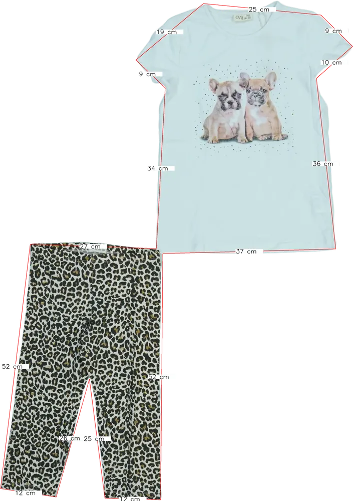 Fehér OVS 2 részes szett - Felsőruházat és nadrág EU 140 / UK 10 év / US 10 év/L