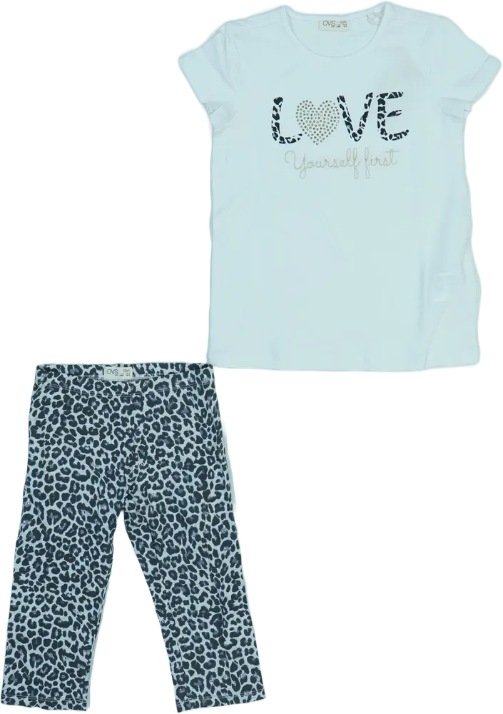 Fehér OVS 2 részes szett - Felsőruházat és nadrág EU 122 / UK 7 év / US 7 év/M