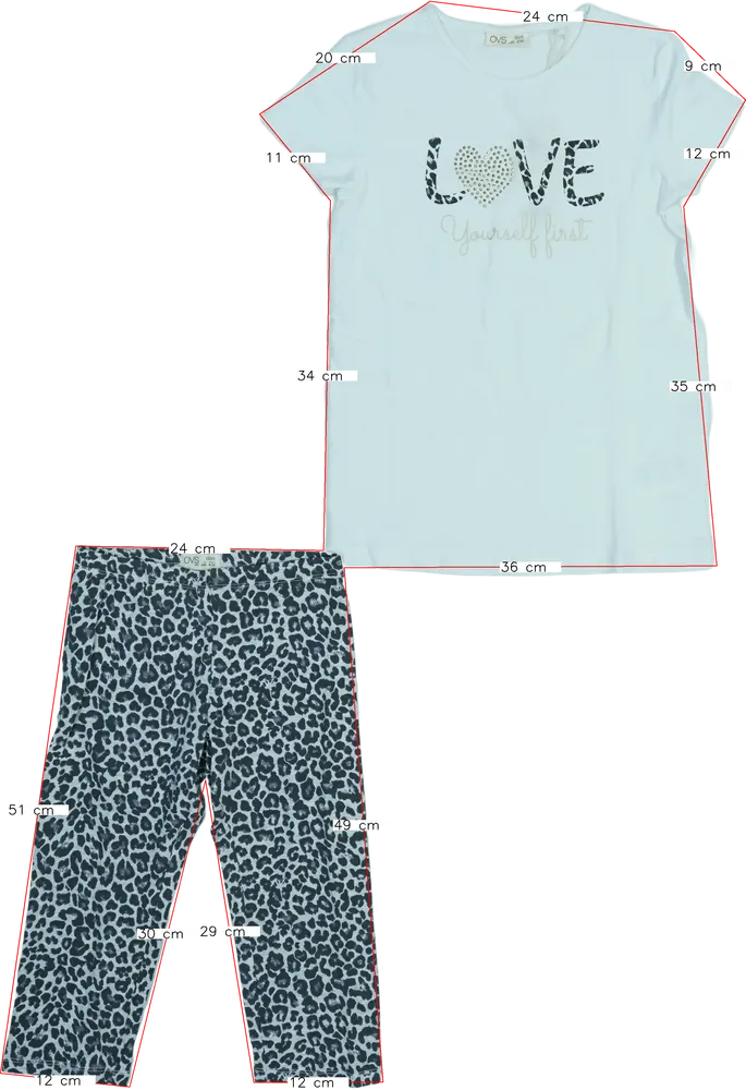 White OVS 2-piece set - Top &amp; Bottom EU 140 / UK 10 years / US 10 years/L