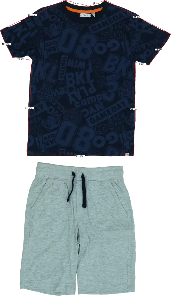 Blue OVS 2-piece set - Top &amp; Bottom EU 122 / UK 7 years / US 7 years/M