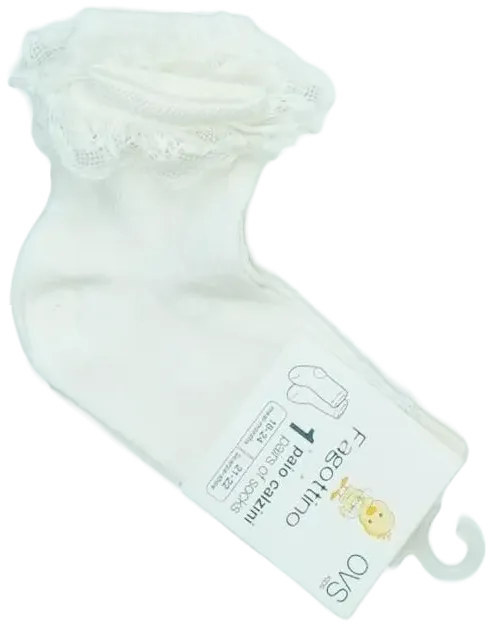 Fehér OVS - Fagottino Zokni EU 92 / UK 2 év / US 2T