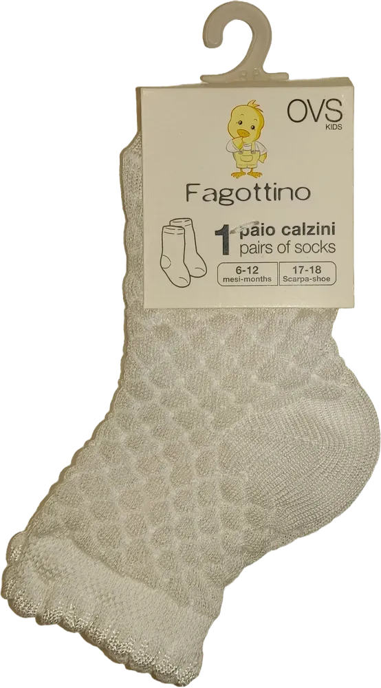 Fehér OVS - Fagottino Zokni EU 80 / UK 9-12 hónap / US 12 hónap