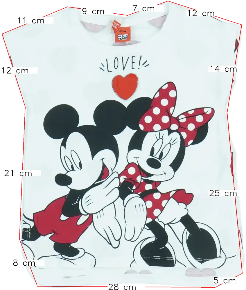 Fehér Disney Póló EU 110 / UK 5 év / US 5 év/XS