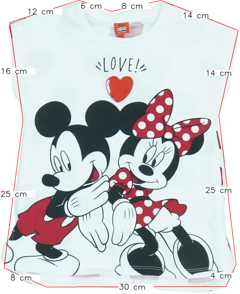 Fehér Disney Póló EU 122 / UK 7 év / US 7 év/M