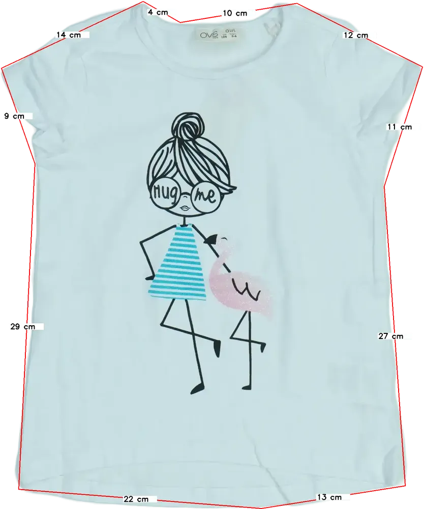 Fehér OVS Póló EU 104 / UK 4 év / US 4T/XS