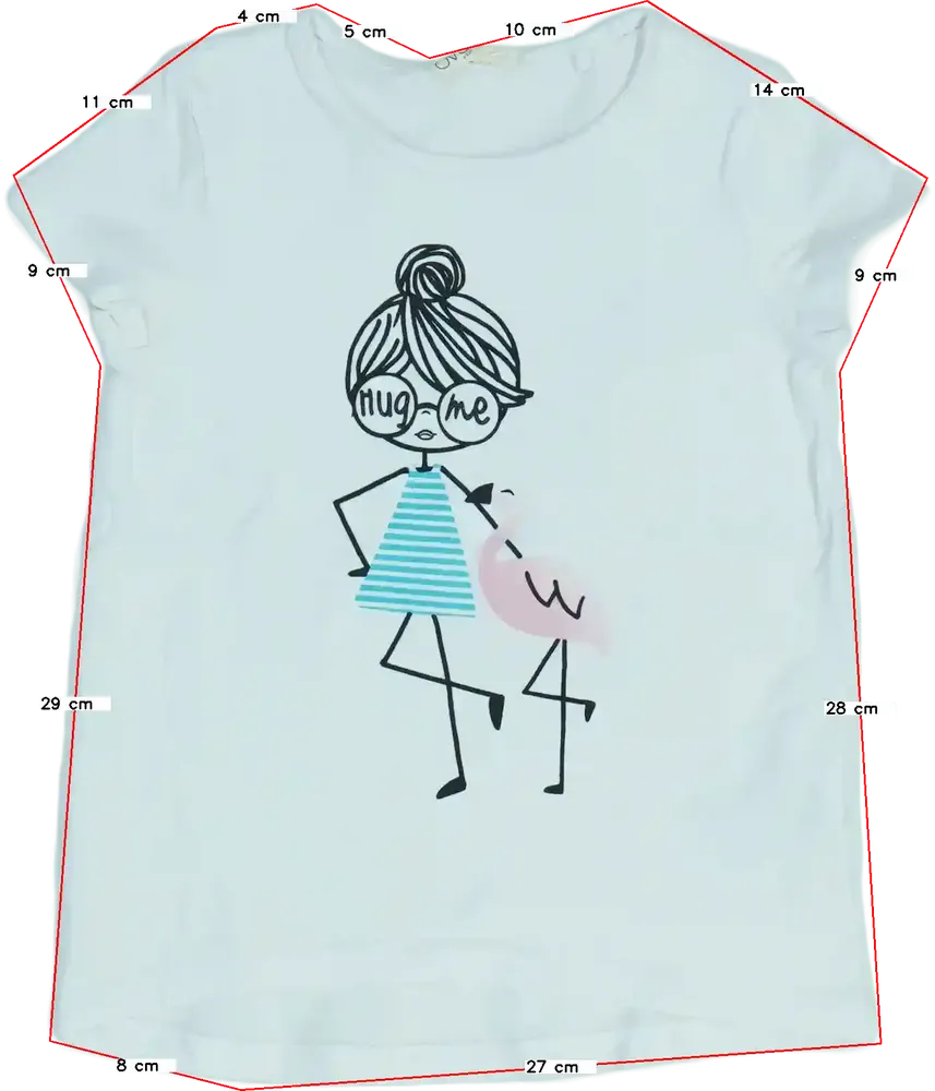 Fehér OVS Póló EU 110 / UK 5 év / US 5 év/XS