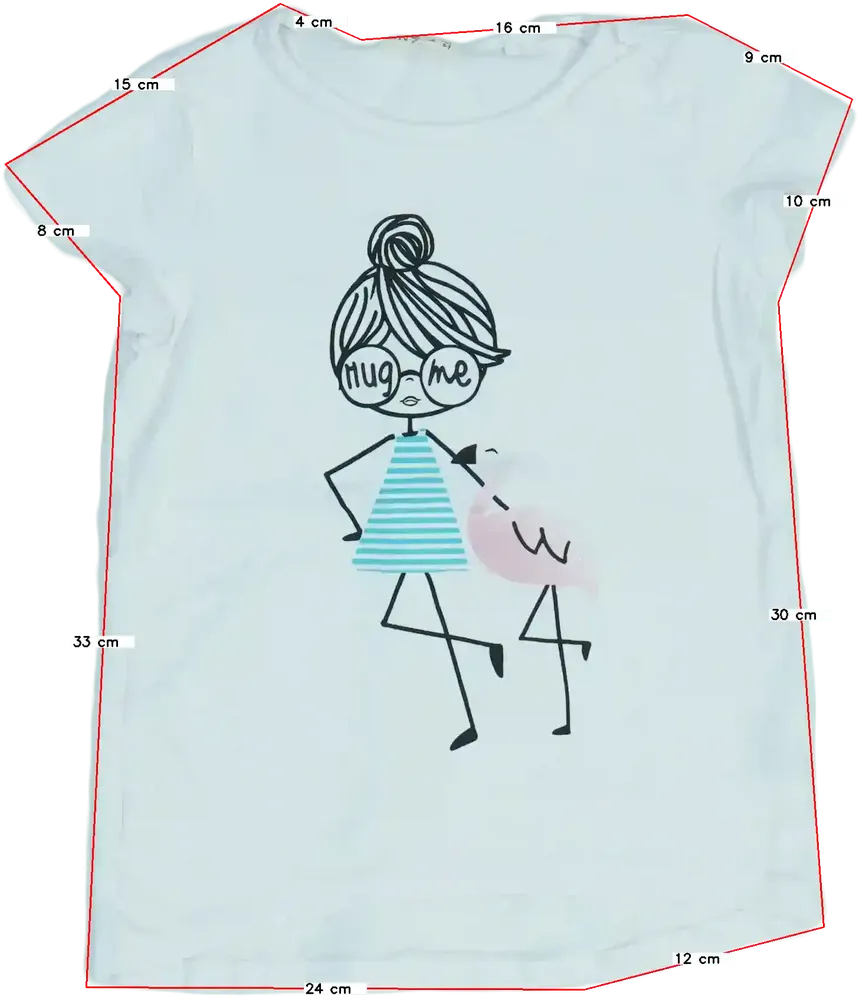 Fehér OVS Póló EU 122 / UK 7 év / US 7 év/M