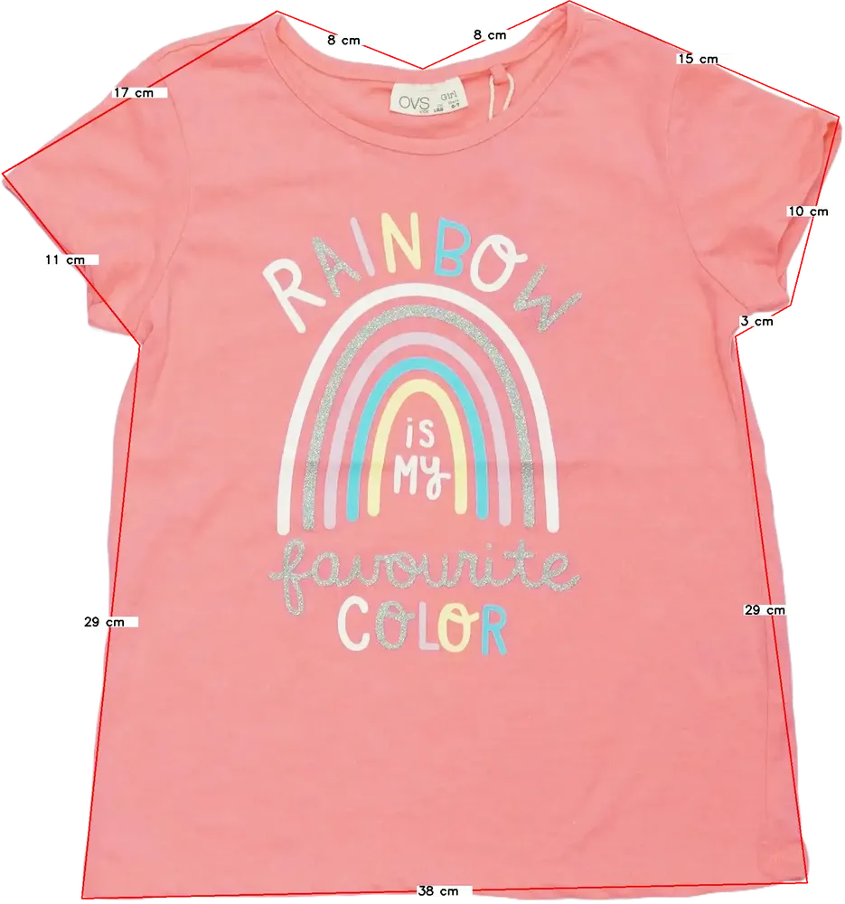 Rózsaszín OVS Póló EU 122 / UK 7 év / US 7 év/M
