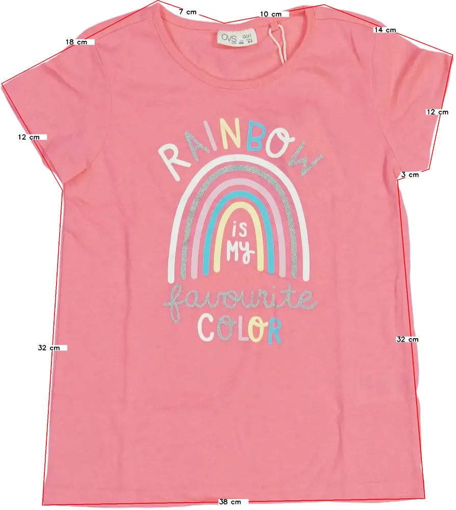 Rózsaszín OVS Póló EU 134 / UK 9 év / US 9 év/L