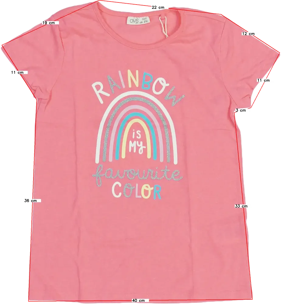 Rózsaszín OVS Póló EU 140 / UK 10 év / US 10 év/L