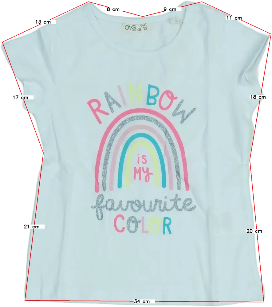 Fehér OVS Póló EU 104 / UK 4 év / US 4T/XS