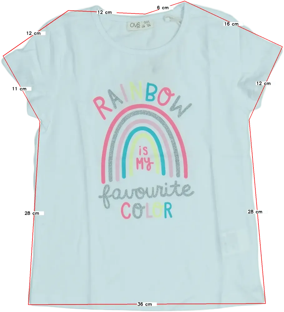 Fehér OVS Póló EU 116 / UK 6 év / US 6 év/S