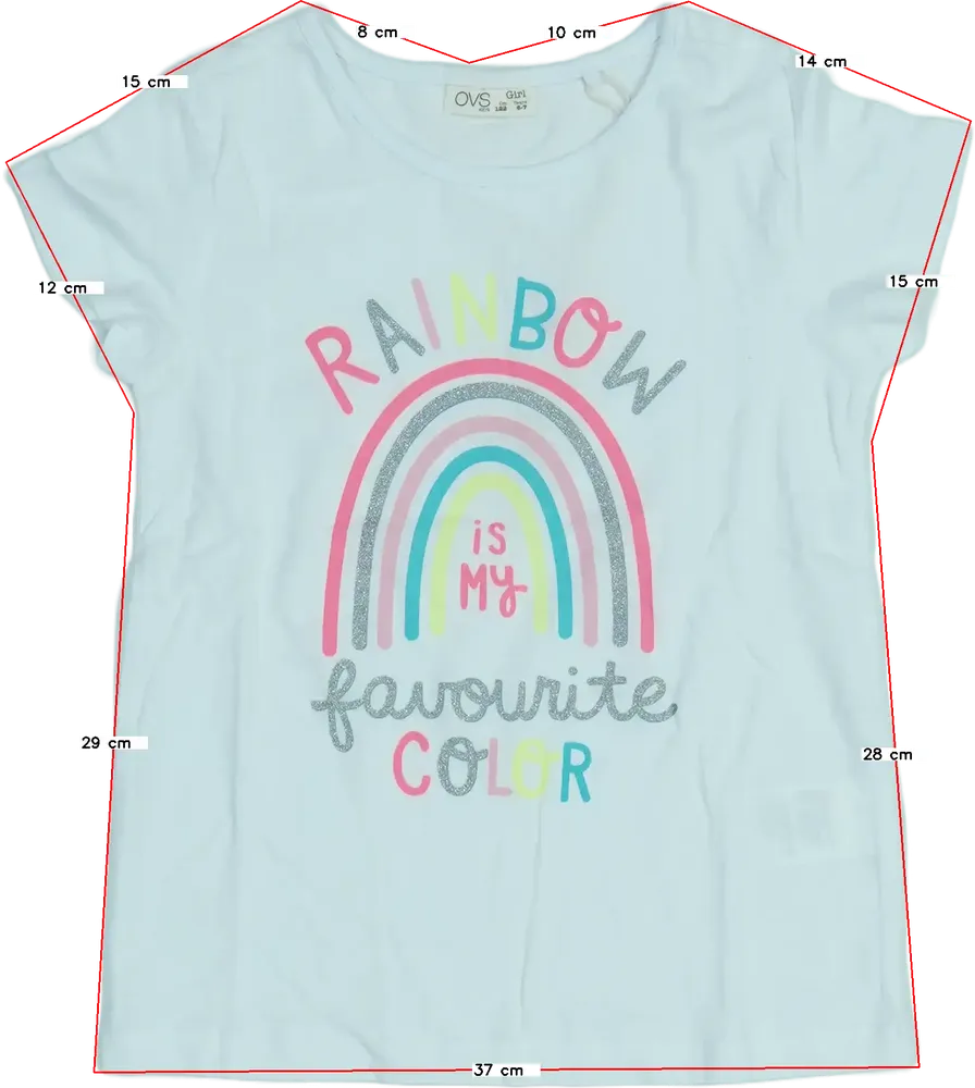 Fehér OVS Póló EU 122 / UK 7 év / US 7 év/M