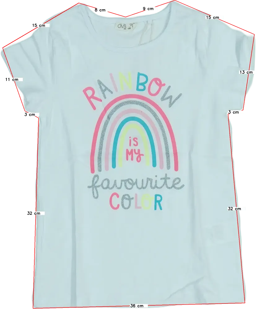 Fehér OVS Póló EU 128 / UK 8 év / US 8 év/M