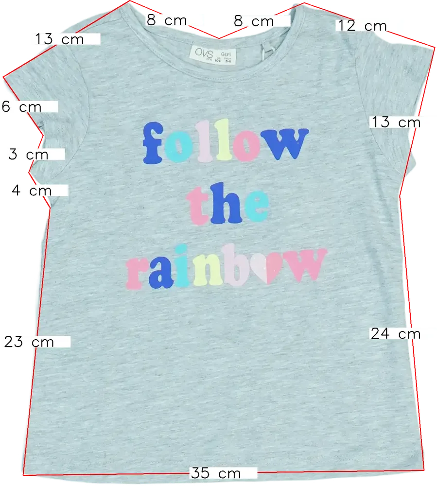 Szürke OVS Póló EU 104 / UK 4 év / US 4T/XS