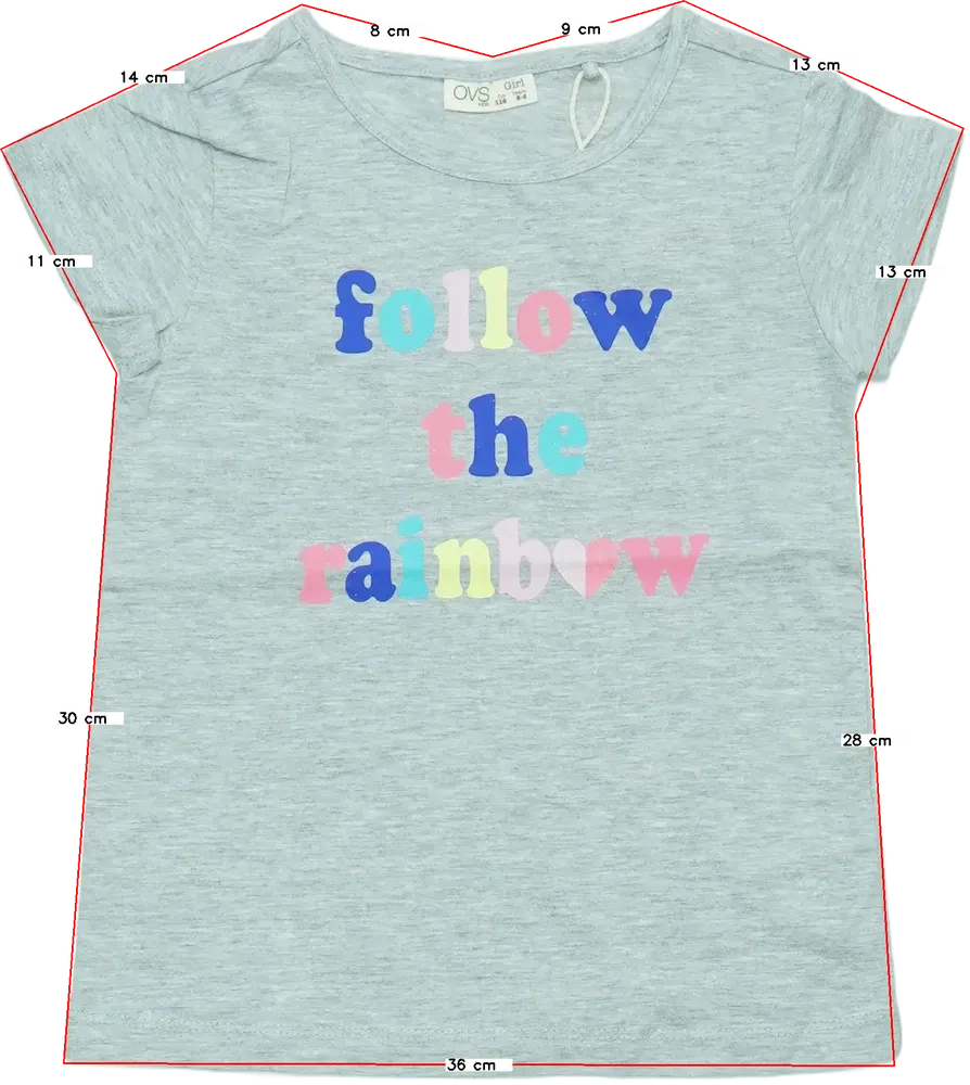 Szürke OVS Póló EU 116 / UK 6 év / US 6 év/S