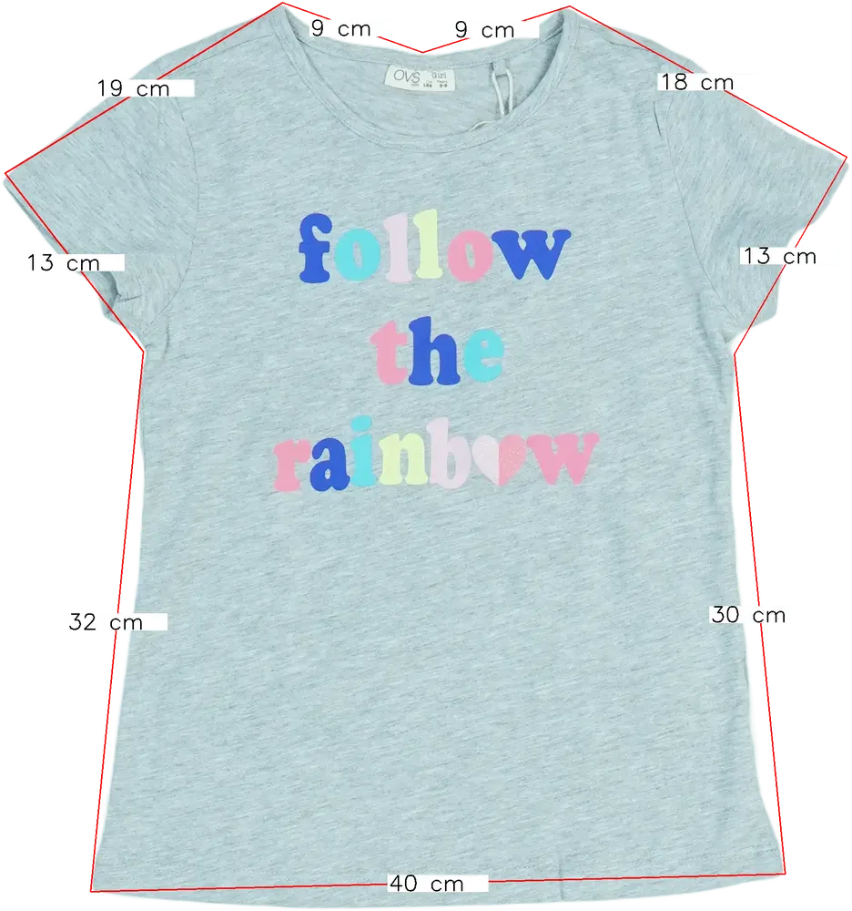 Szürke OVS Póló EU 134 / UK 9 év / US 9 év/L