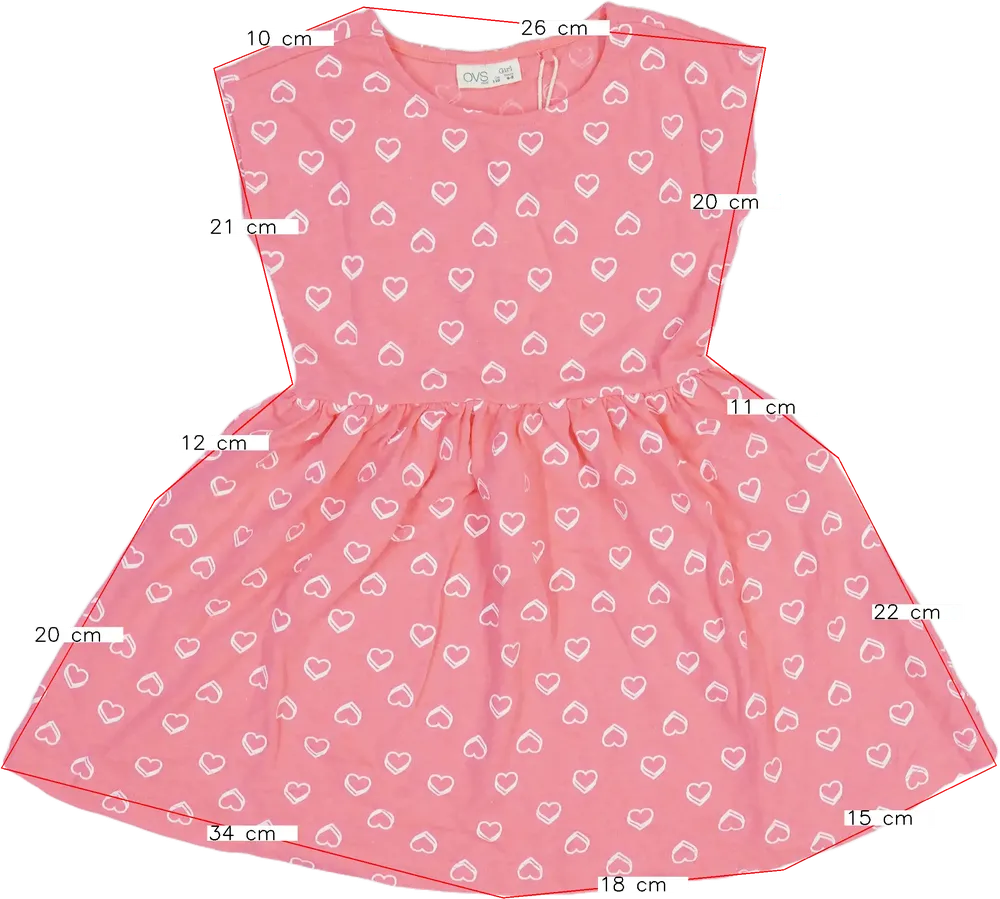 Rózsaszín OVS Ruha EU 110 / UK 5 év / US 5 év/XS