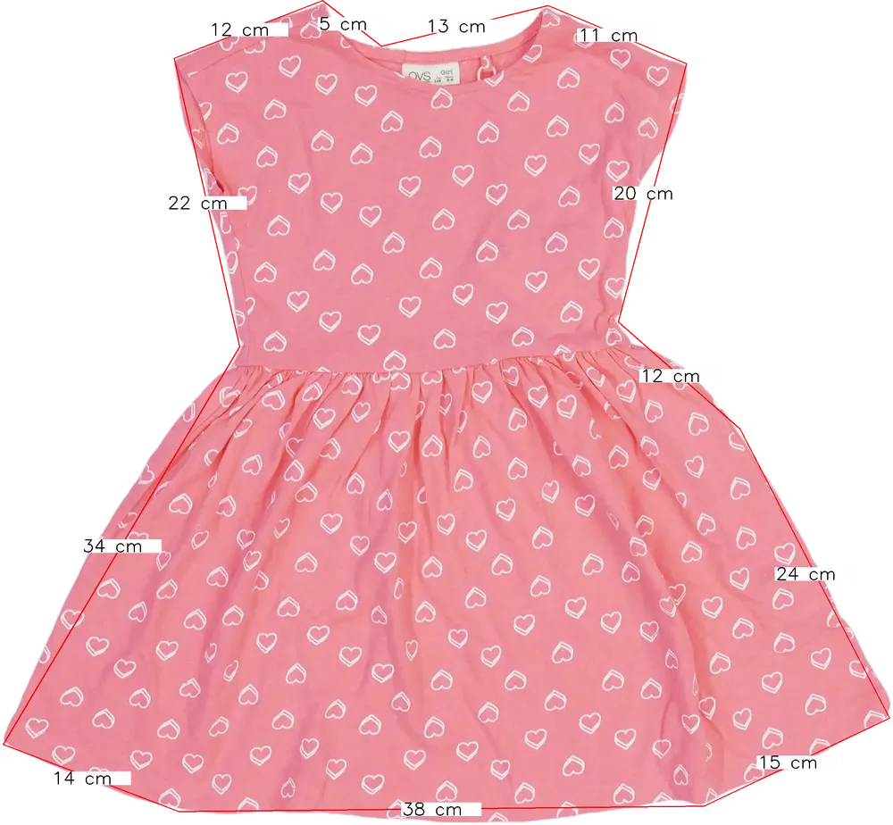 Rózsaszín OVS Ruha EU 116 / UK 6 év / US 6 év/S