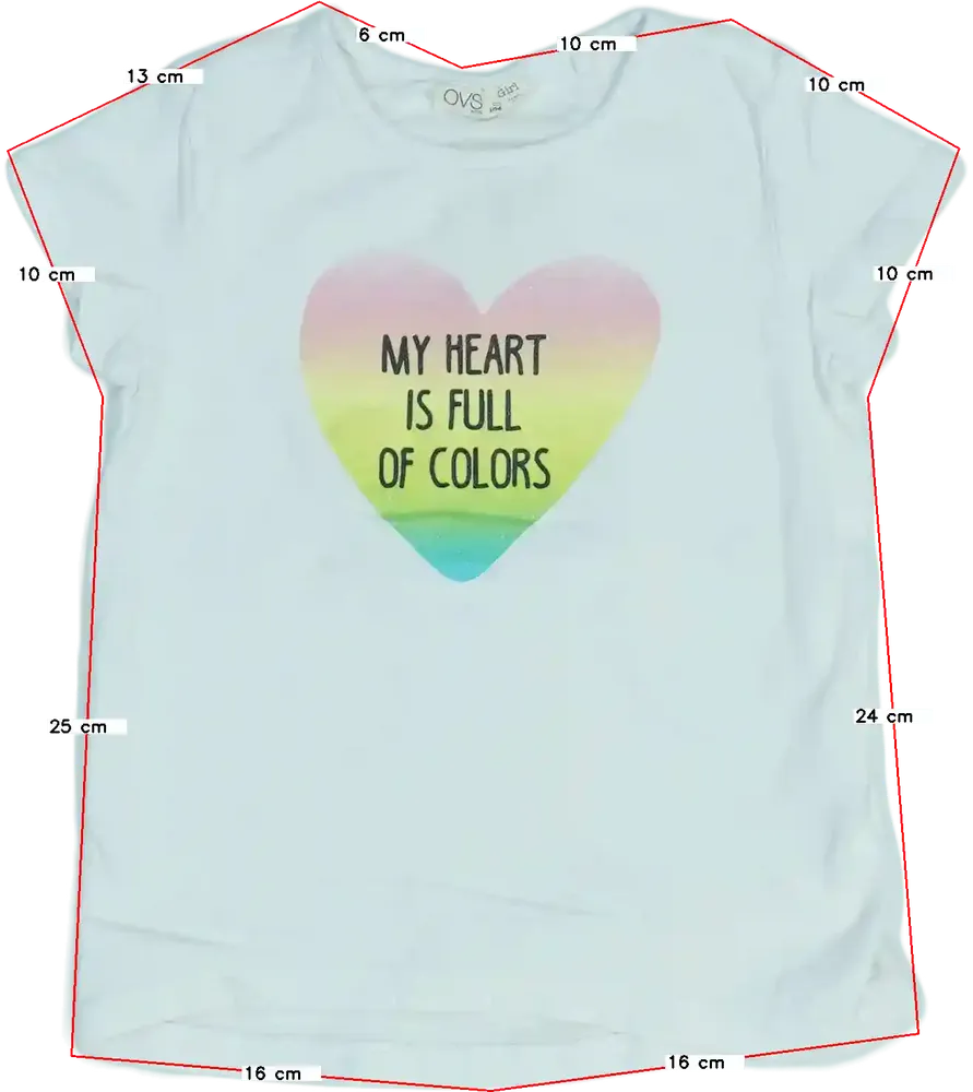 Fehér OVS Póló EU 104 / UK 4 év / US 4T/XS