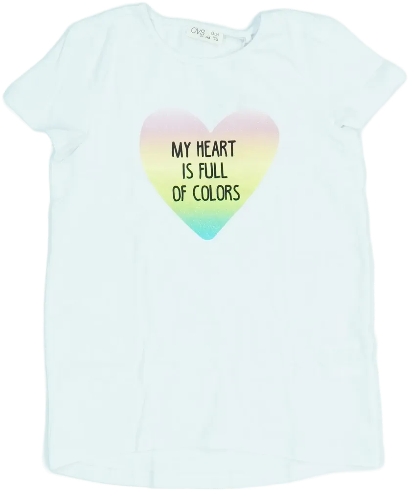 Fehér OVS Póló EU 128 / UK 8 év / US 8 év/M