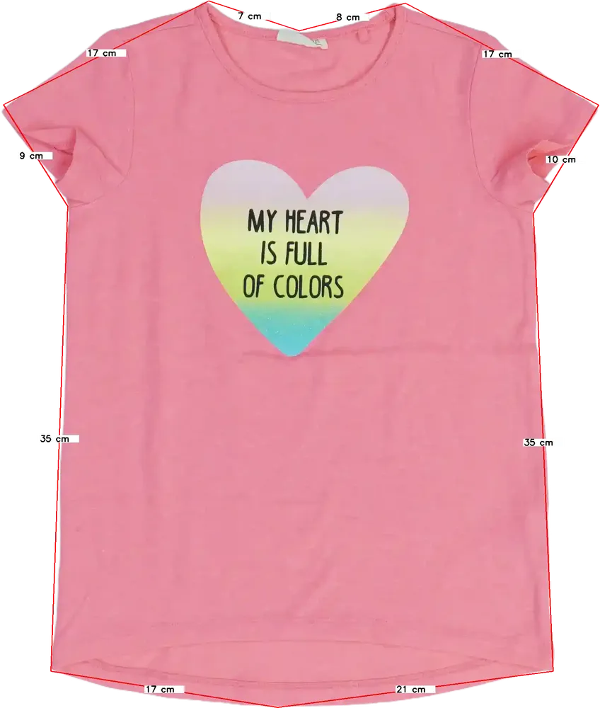 Rózsaszín OVS Póló EU 128 / UK 8 év / US 8 év/M