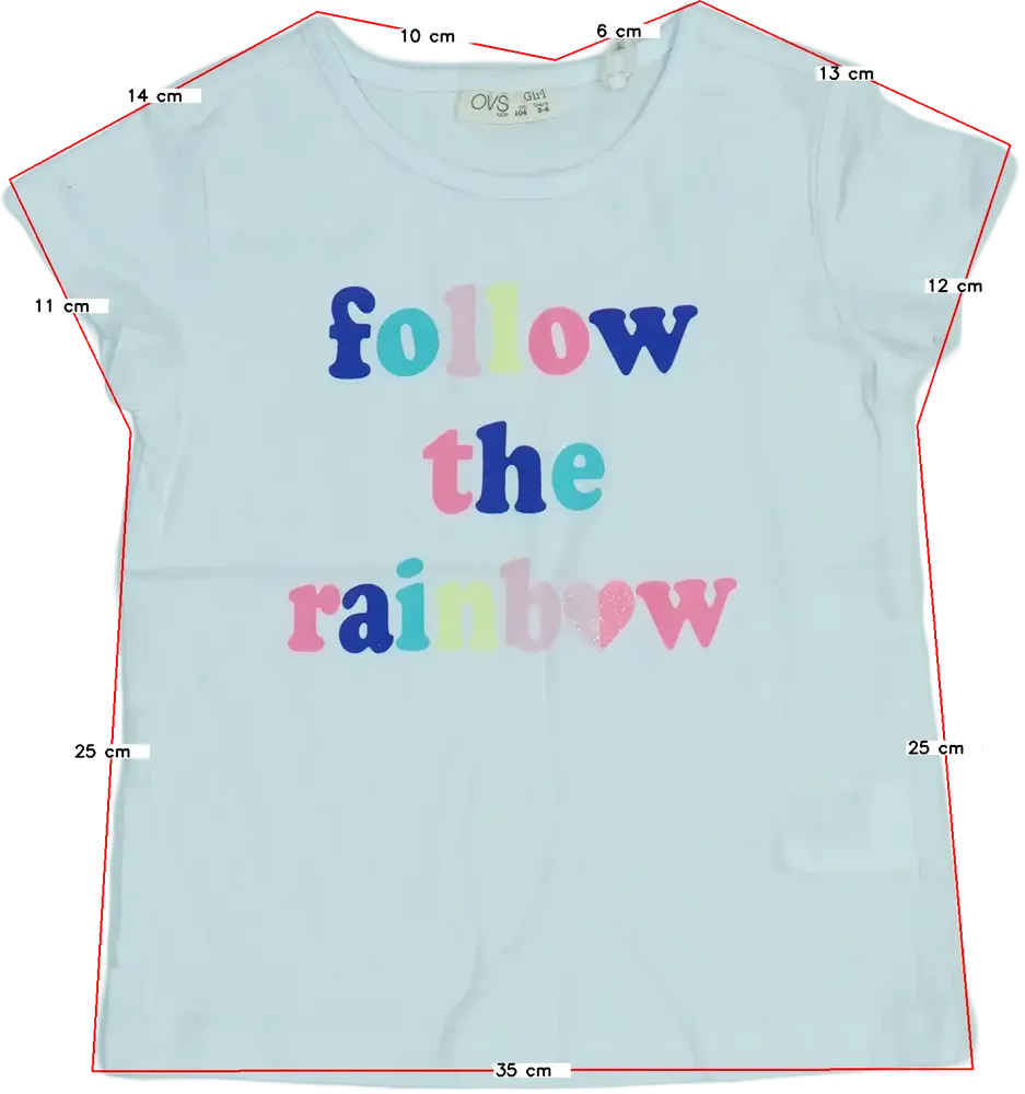 Fehér OVS Póló EU 104 / UK 4 év / US 4T/XS