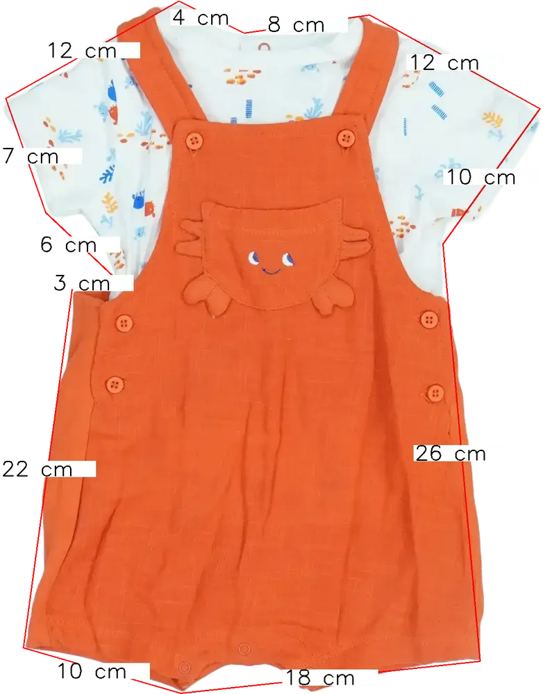 Yellow (Orange) OVS - Fagottino 2-piece set - Top &amp; Bottom EU 74 / UK 6-9 months / US 6-9 months