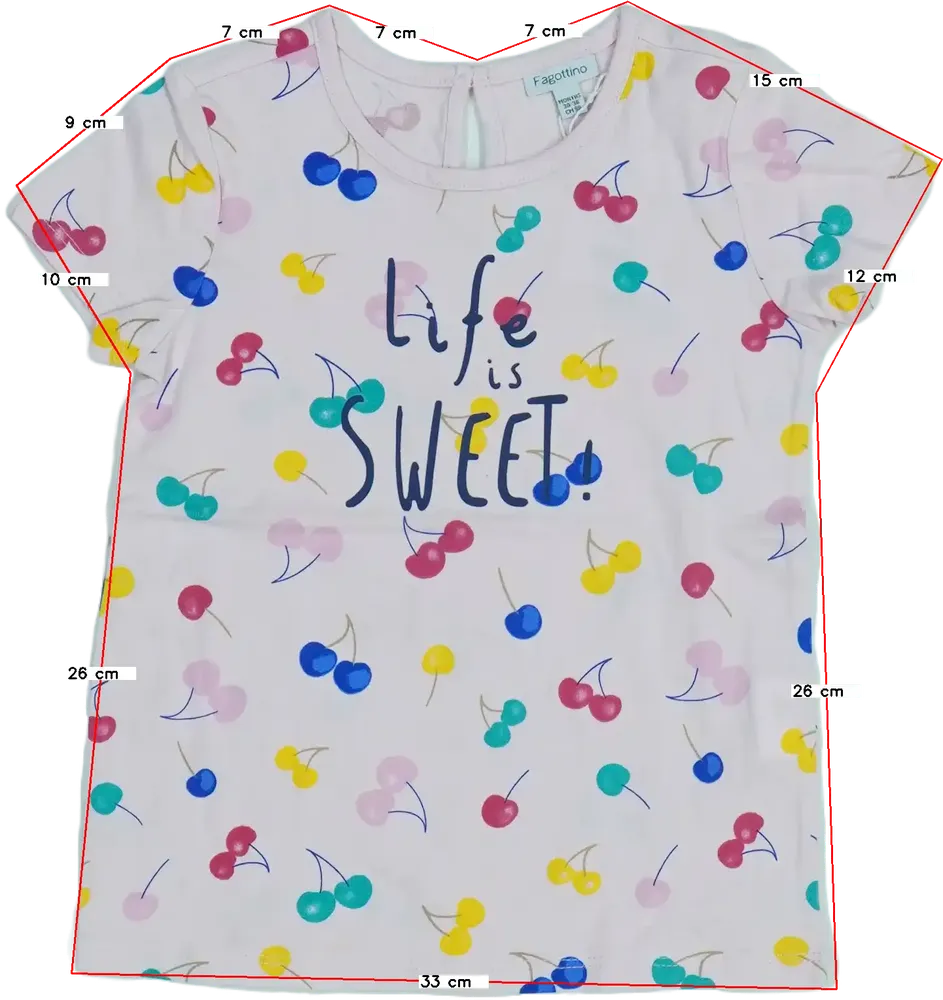 Rózsaszín OVS - Fagottino Póló EU 98 / UK 3 év / US 3T