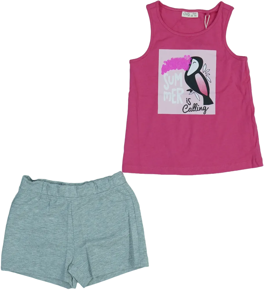 Pink OVS 2-piece set - Top &amp; Bottom EU 116 / UK 6 years / US 6 years/S