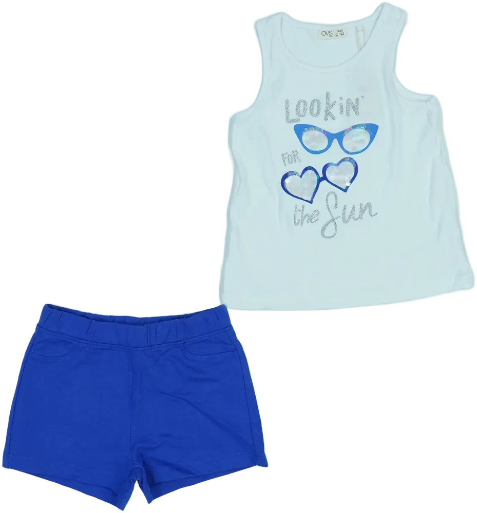 Fehér OVS 2 részes szett - Felsőruházat és nadrág EU 116 / UK 6 év / US 6 év/S