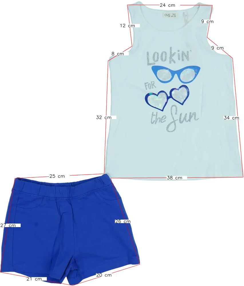 White OVS 2-piece set - Top &amp; Bottom EU 140 / UK 10 years / US 10 years/L