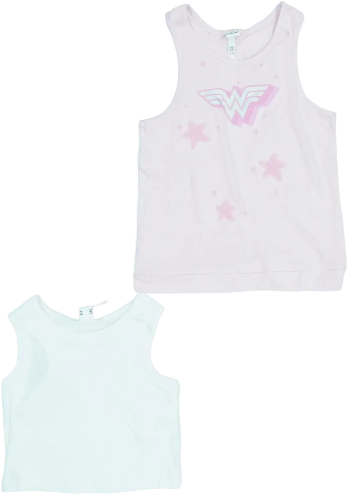 Rózsaszín Wonder Woman Lányka / Női ujjatlan póló / top EU 140 / UK 10 év / US 10 év/L