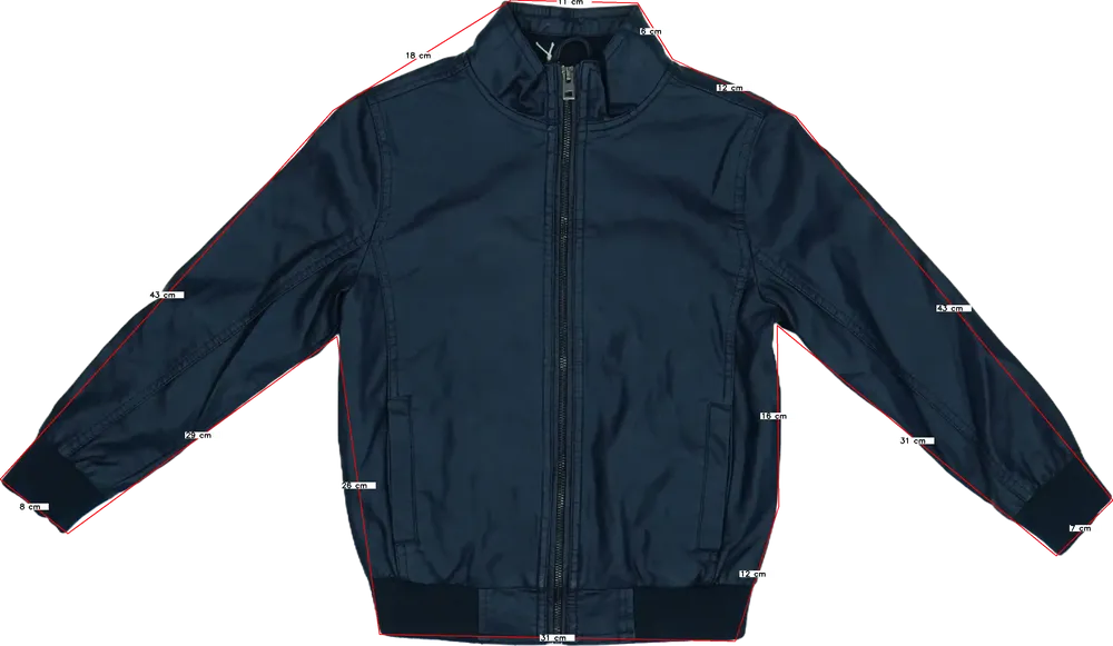 Kék OVS Bőrkabát EU 122 / UK 7 év / US 7 év/M