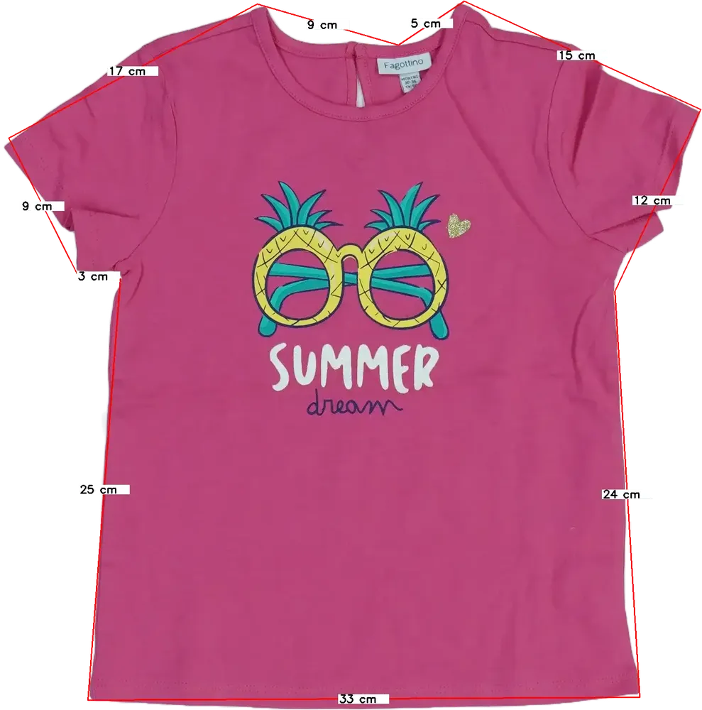 Rózsaszín OVS - Fagottino Póló EU 98 / UK 3 év / US 3T