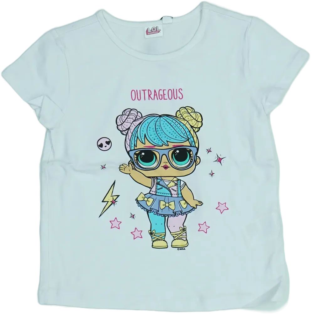 Fehér LOL Póló EU 116 / UK 6 év / US 6 év/S