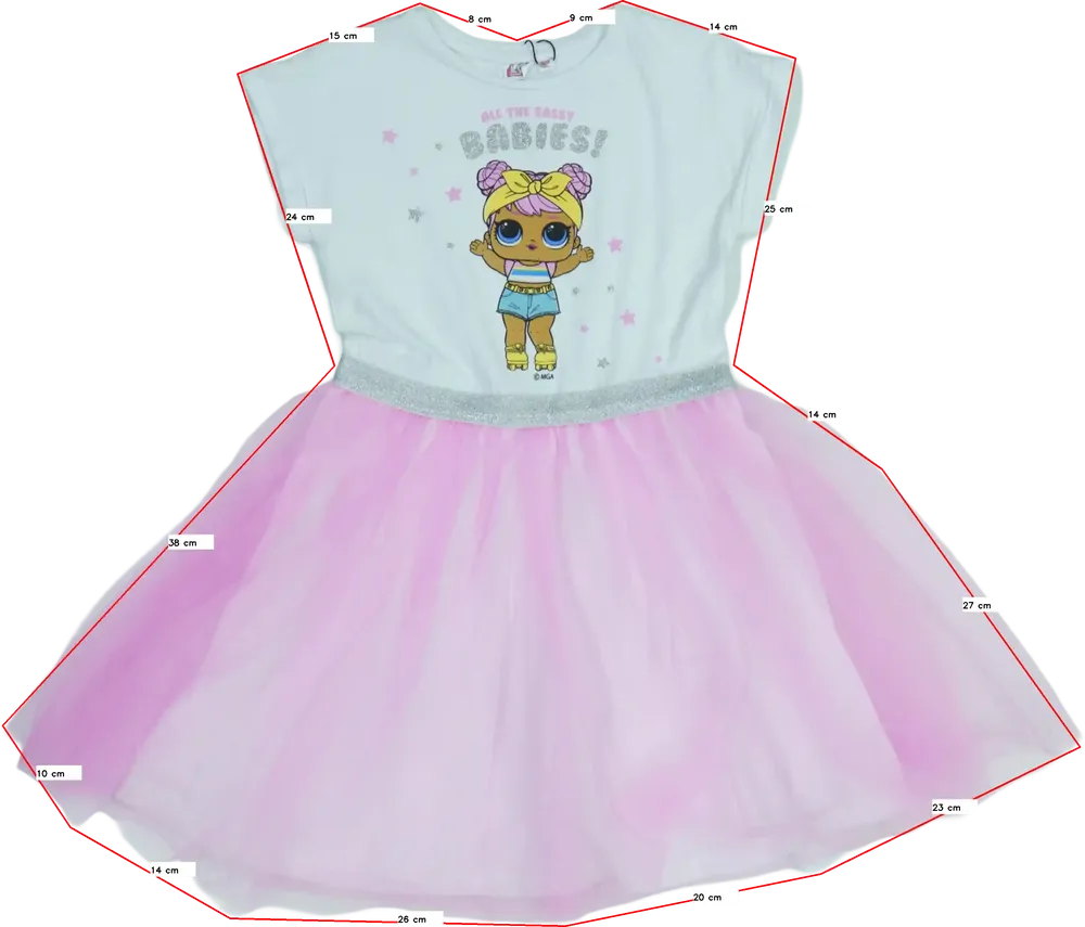 Rózsaszín LOL Ruha EU 134 / UK 9 év / US 9 év/L