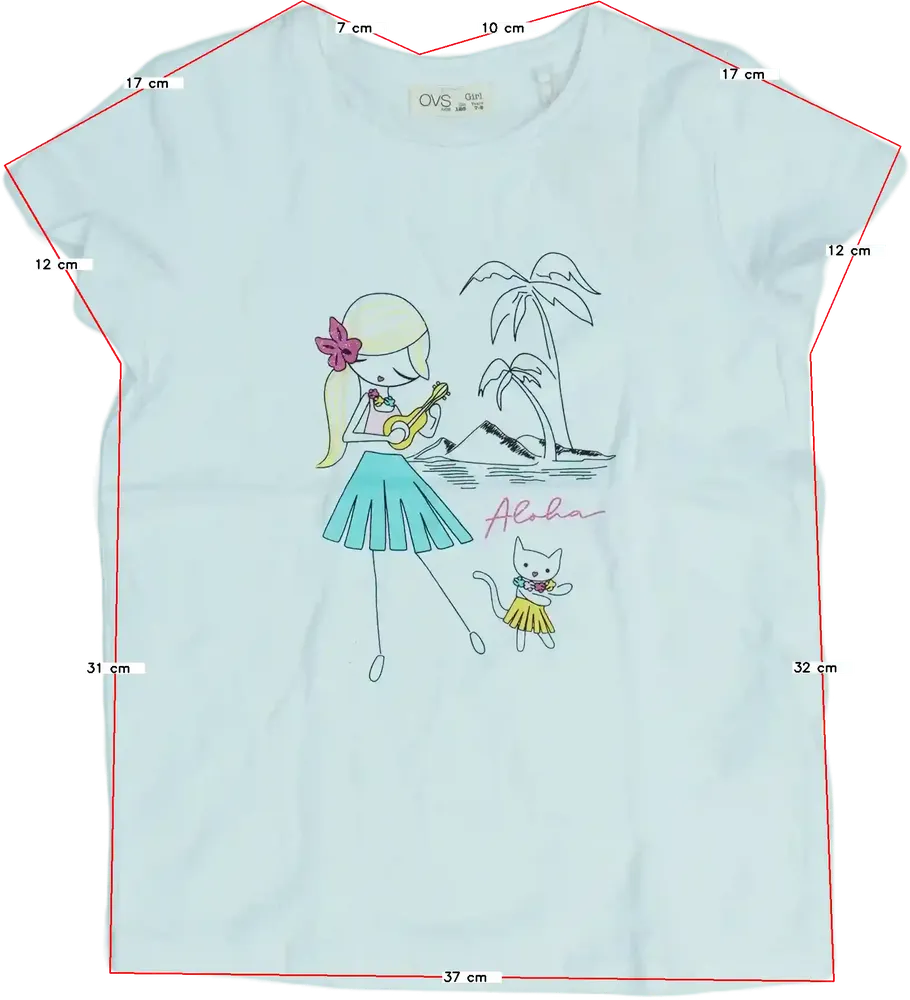 Fehér OVS Póló EU 128 / UK 8 év / US 8 év/M