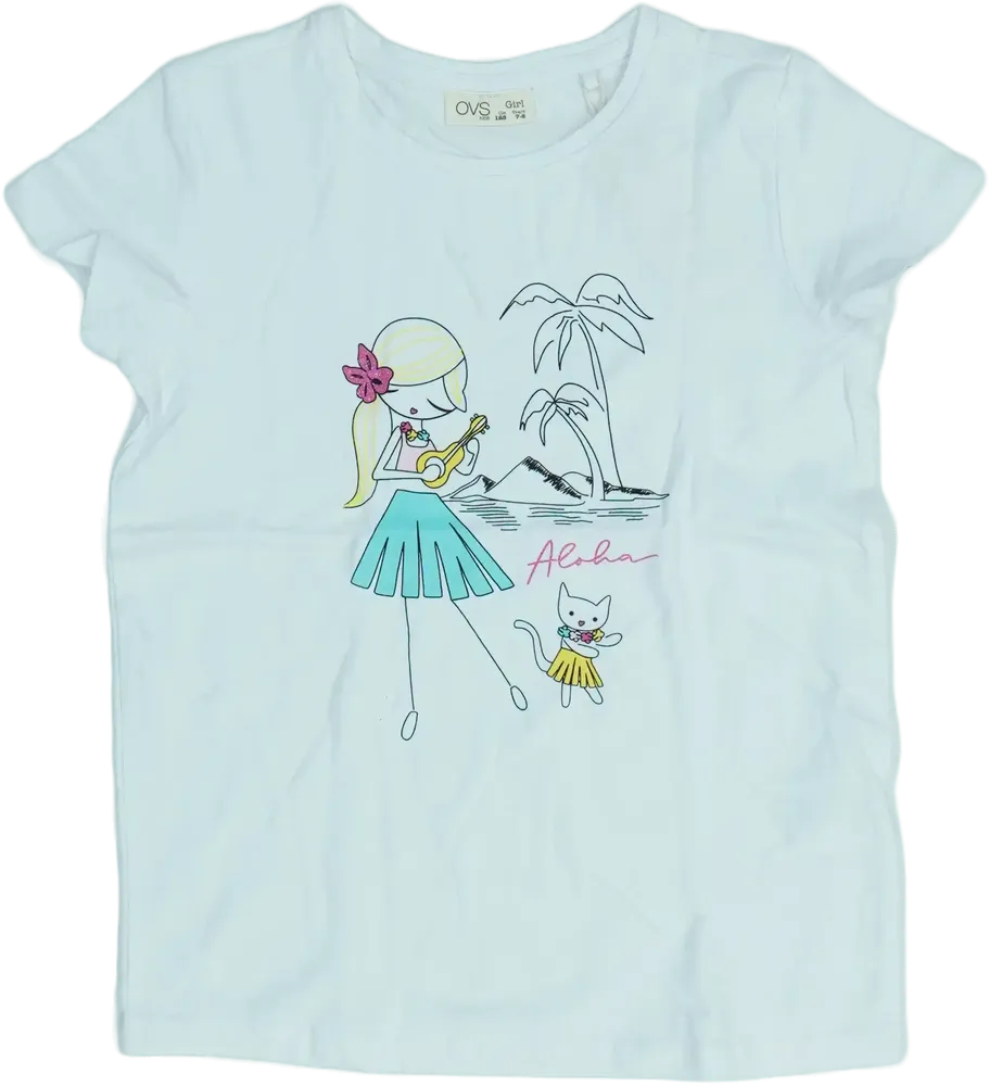 Fehér OVS Póló EU 128 / UK 8 év / US 8 év/M