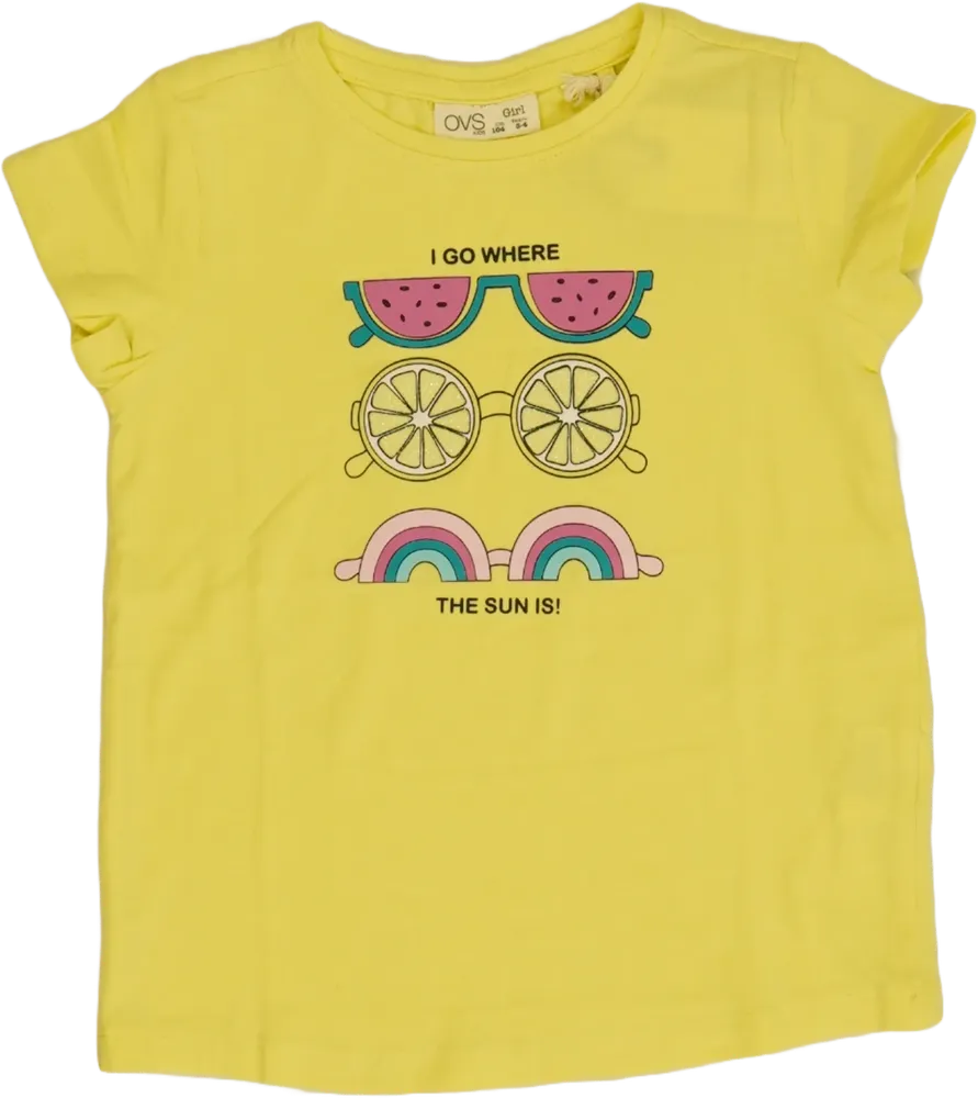 Sárga OVS Póló EU 104 / UK 4 év / US 4T/XS