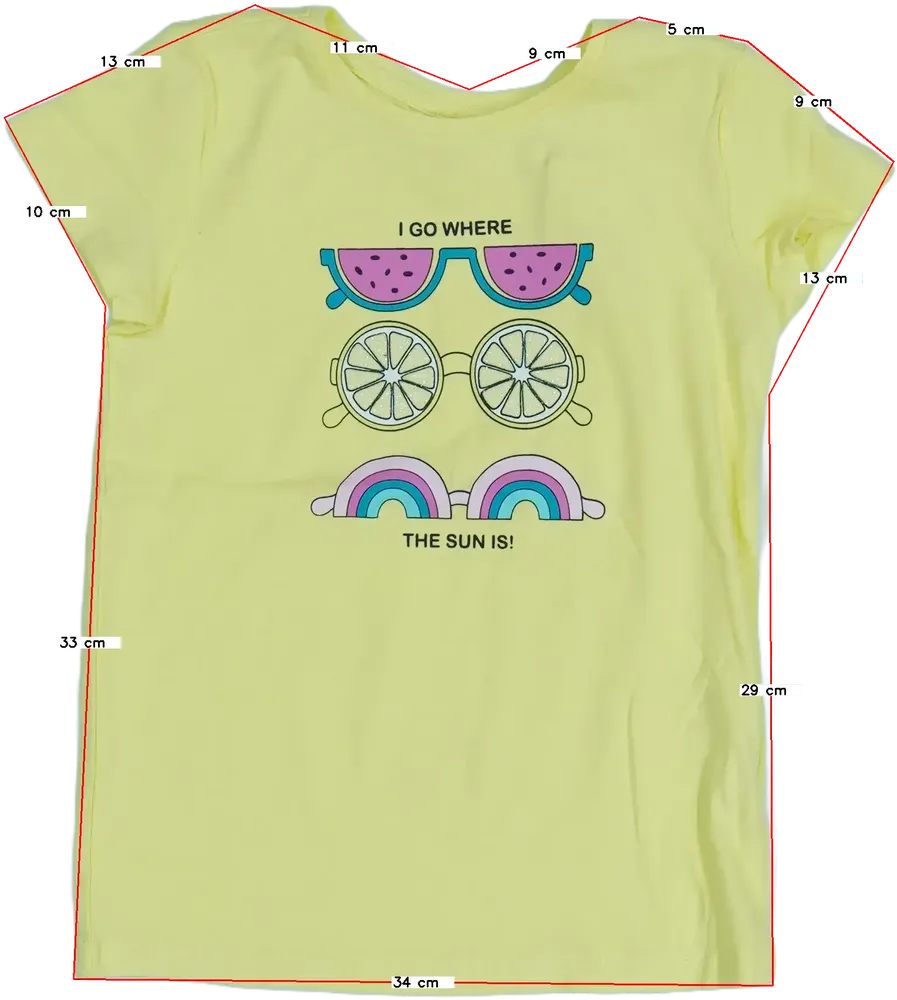 Sárga OVS Póló EU 122 / UK 7 év / US 7 év/M