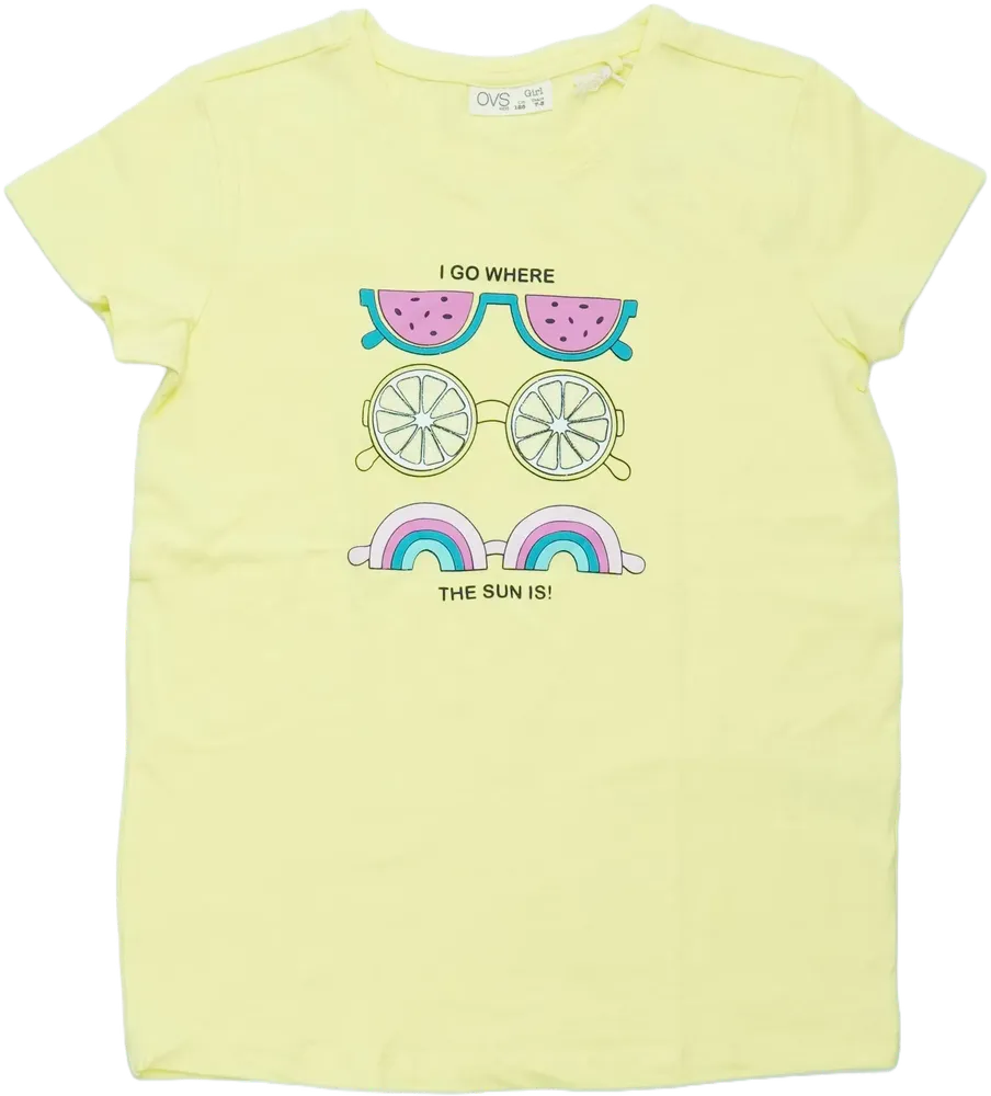 Sárga OVS Póló EU 128 / UK 8 év / US 8 év/M