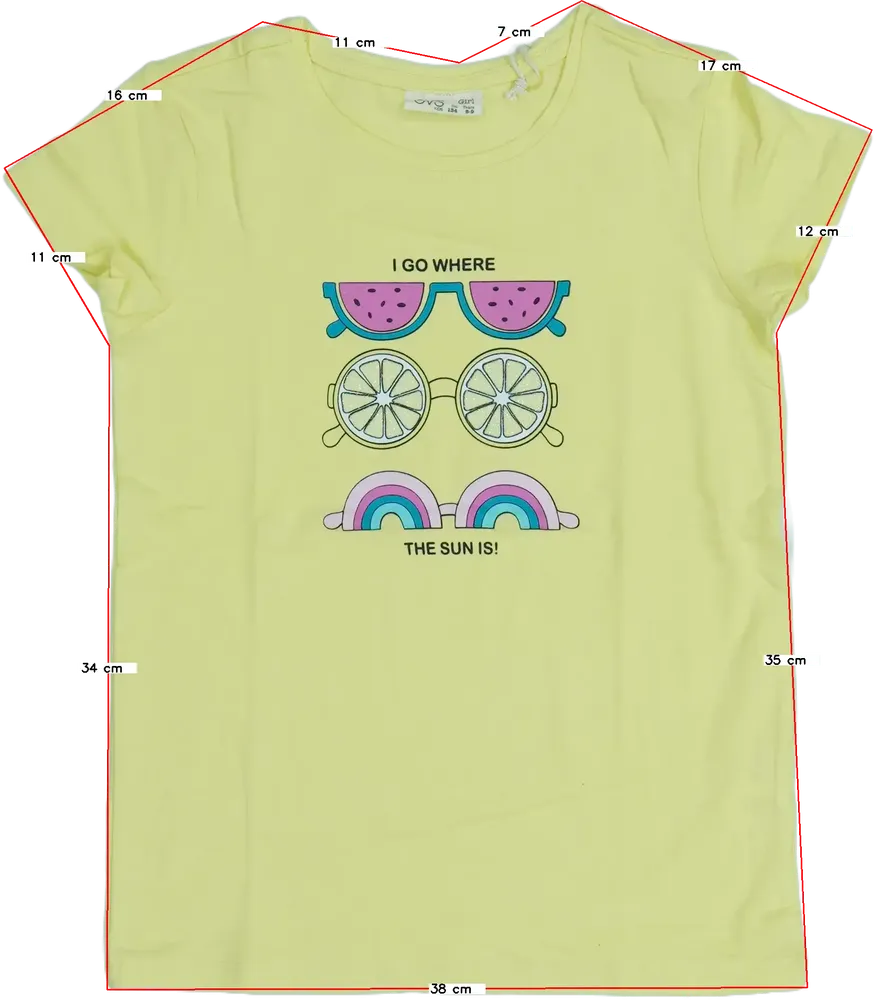 Sárga OVS Póló EU 134 / UK 9 év / US 9 év/L